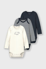 Name it Set 3 bodys delf&iacute;n beb&eacute; neutro azul