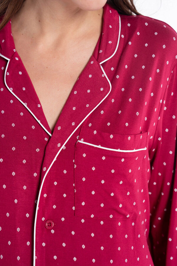 Ohma! Pacote de pijama estampado com gravata vermelho