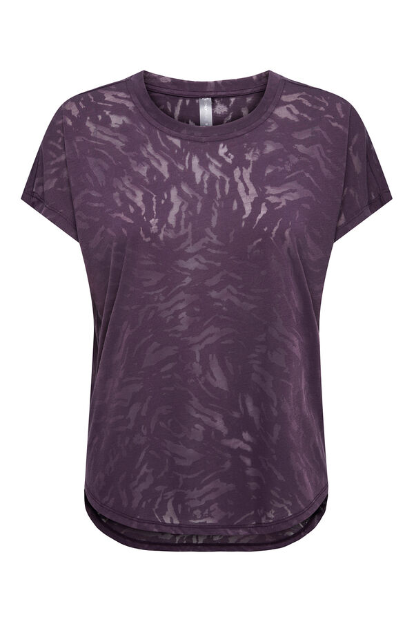 Only Play T-shirt curta com gola em MANGA rosa