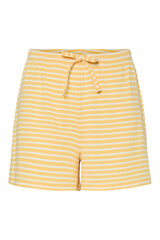 Pieces Shorts riscas amarelo