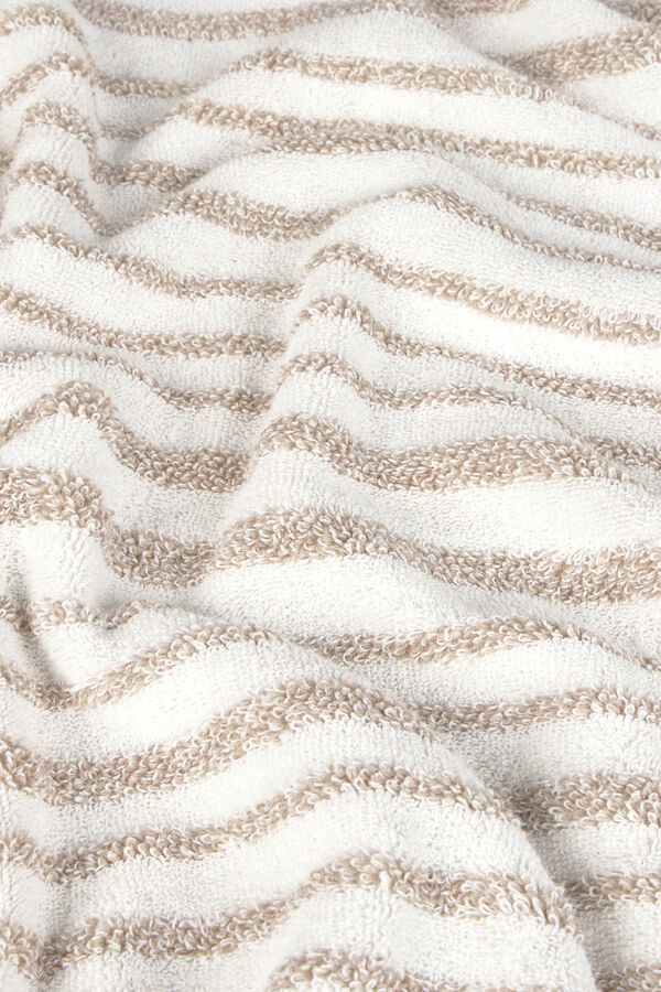 Textura Toalha felpuda riscas em relevo cinzento