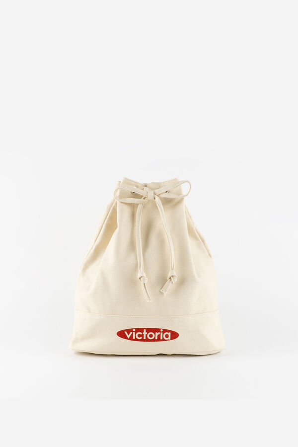 Victoria Mochila de algod&atilde;o branco