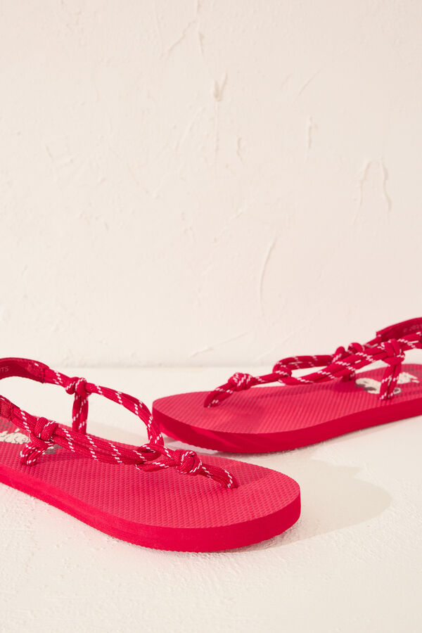 Women'secret Chanclas cuerda Snoopy rojo rojo