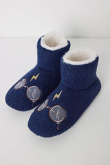 Women'secret Zapatillas casa bota Harry Potter azul
