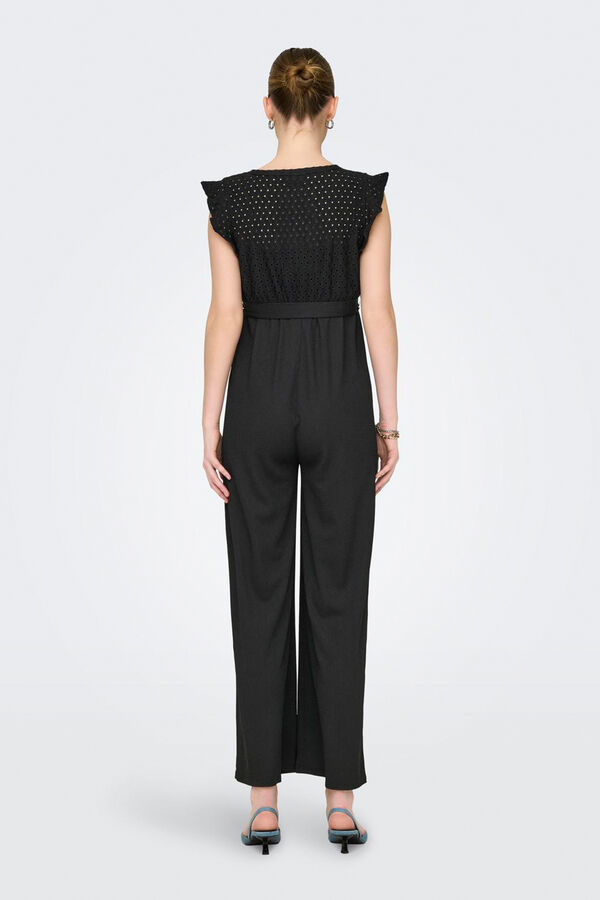 Only Maternity Macac&atilde;o comprido renda maternity preto