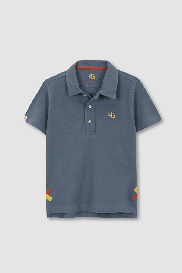 Gocco Polo Detalles Contraste Gris kaki