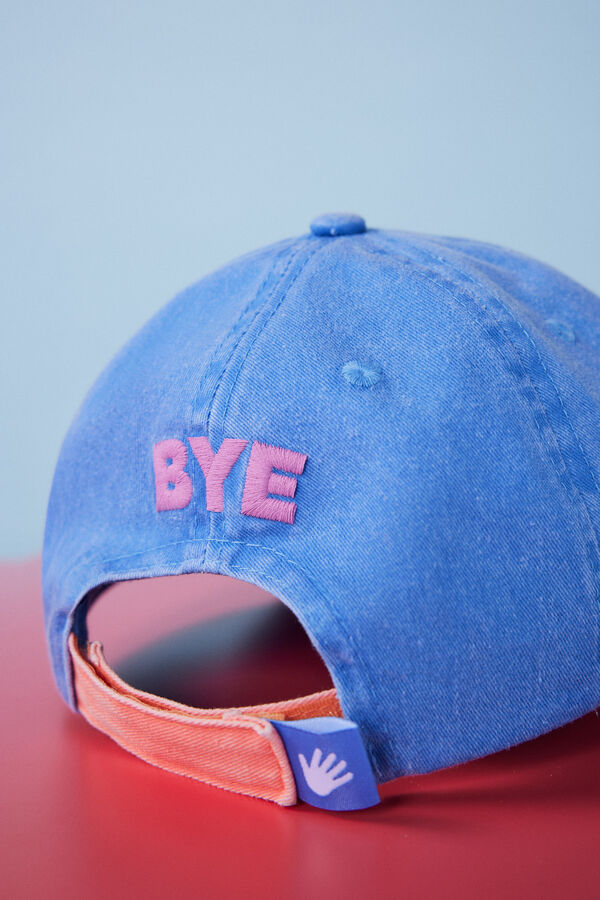 HI&BYE Gorra azul logo bordado verde