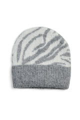 Pieces Bon&eacute; malha animal print zebra branco