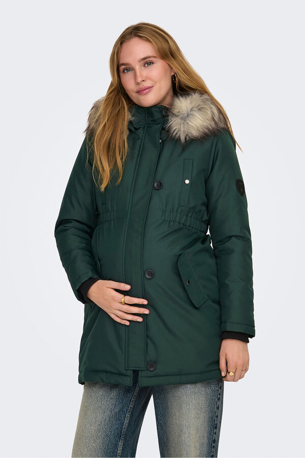 Only Maternity Parka con capucha maternity turquesa
