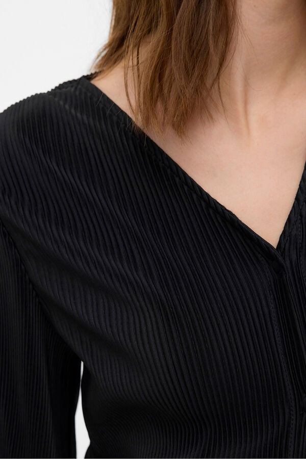 Mamalicious Top manga larga maternity y lactancia  negro