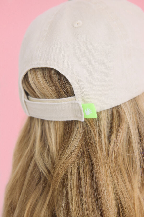 HI&BYE Gorra algod&oacute;n ajustable marfil marfil