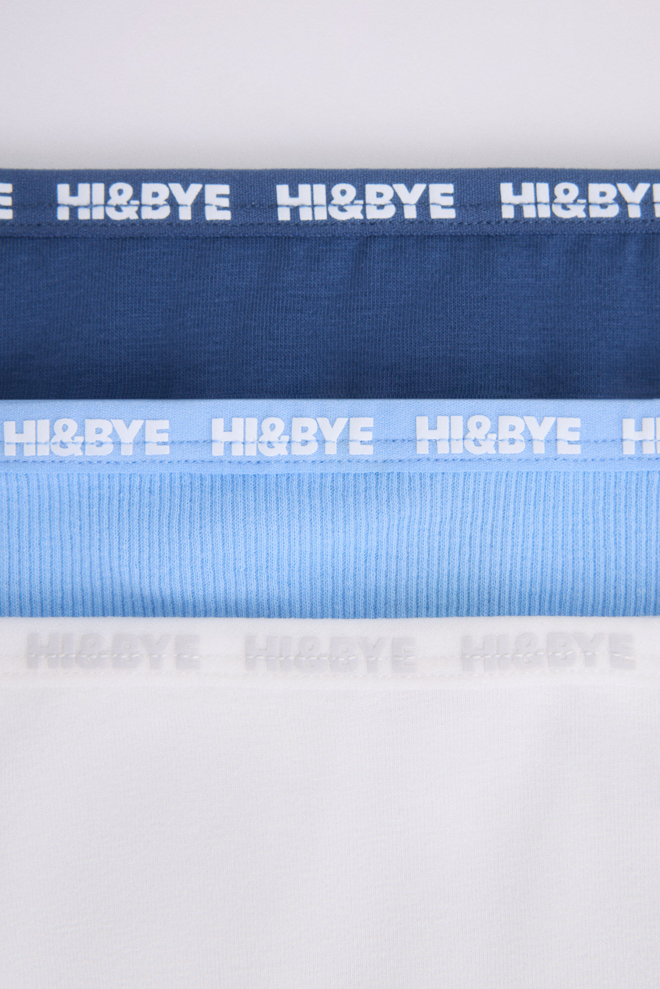 HI&BYE Pack 3 bragas cl&aacute;sicas navy, azul, blanco