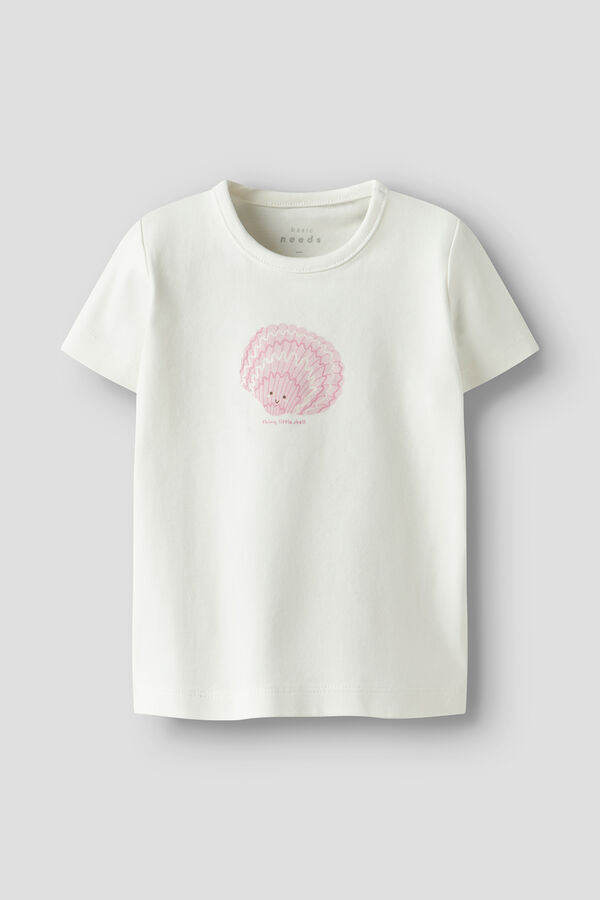 Name it Camiseta manga curta de algod&atilde;o org&acirc;nico branco