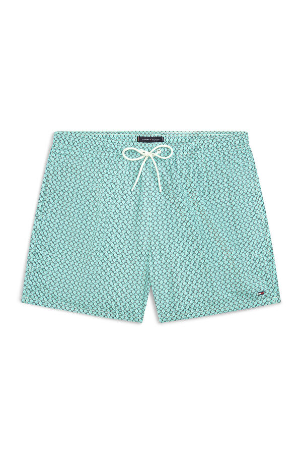 Tommy Hilfiger Ba&ntilde;ador hombre estampado banderas turquesa
