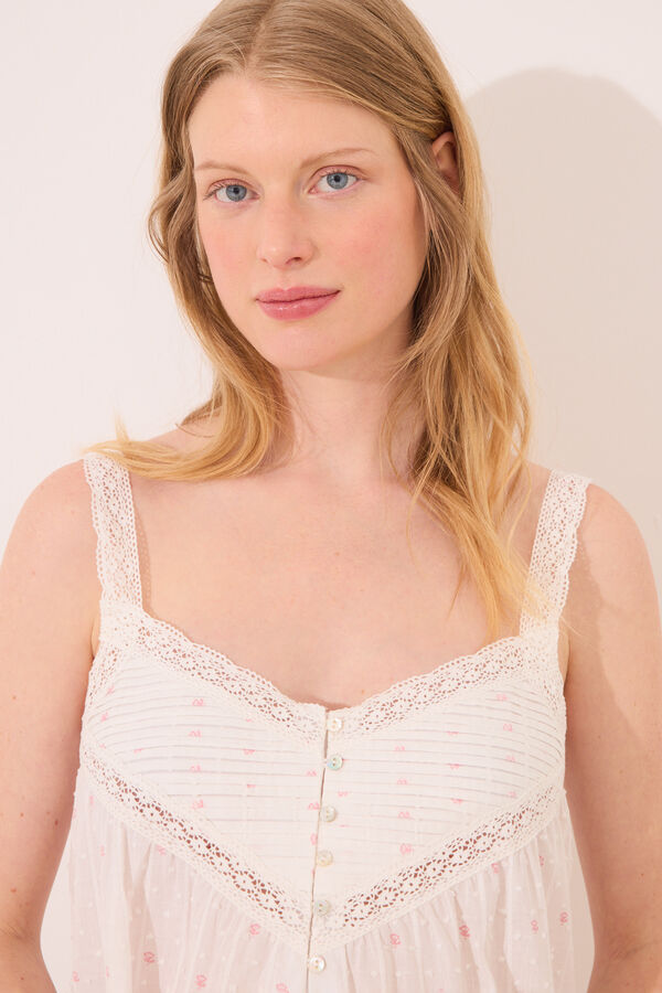 Women'secret Camis&oacute;n "maternity" algod&oacute;n flores rosa