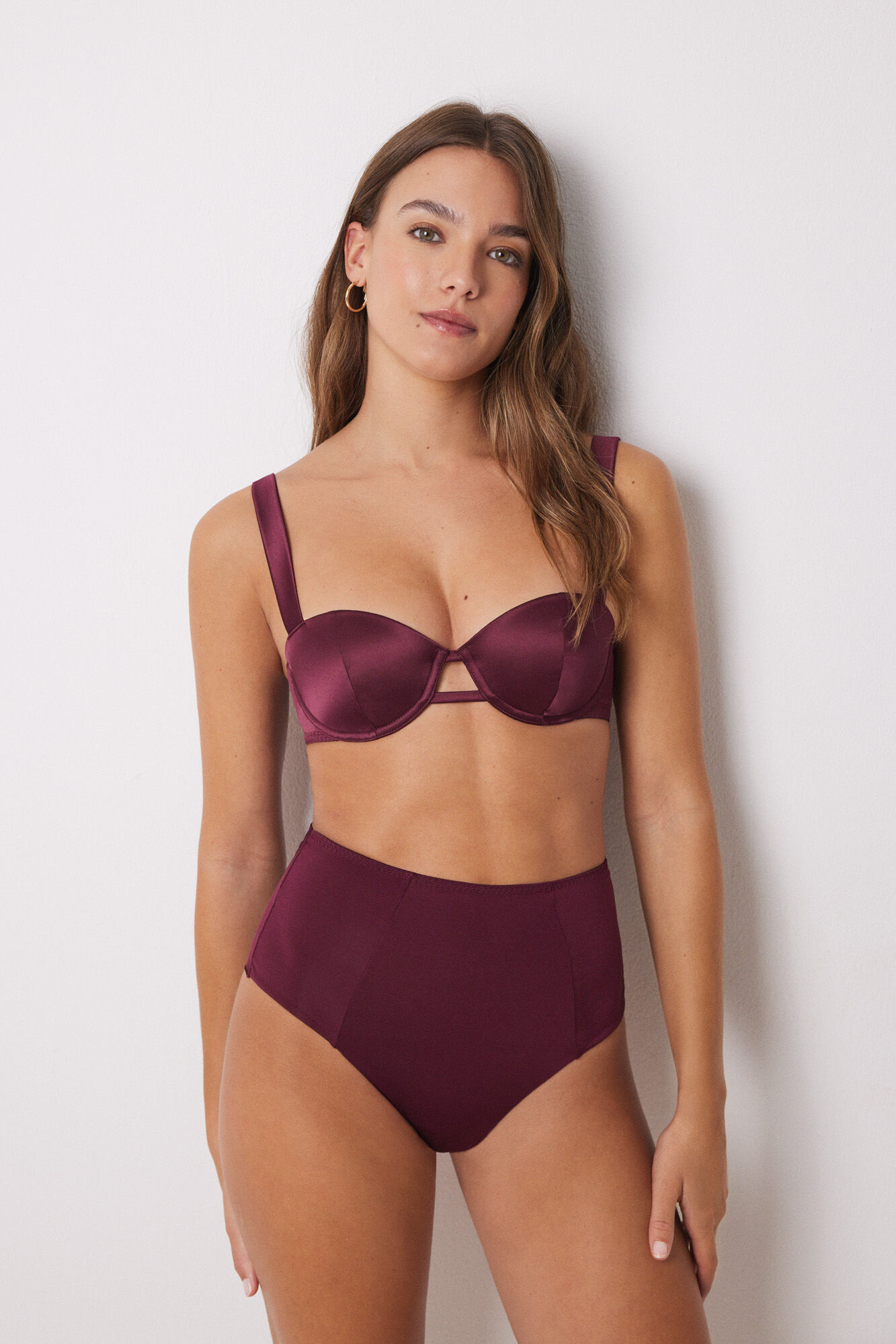 Women'secret BEAUTIFUL suti&atilde; enchimento cl&aacute;ssico com arma&ccedil;&atilde;o marrom