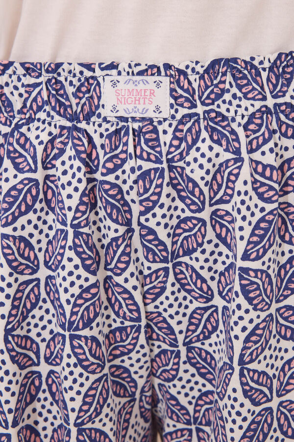 Women'secret Pijama cinza com al&ccedil;as estampado 100% algod&atilde;o  cinzento