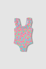 Gocco Fato de banho com estampado floral azul-claro azul