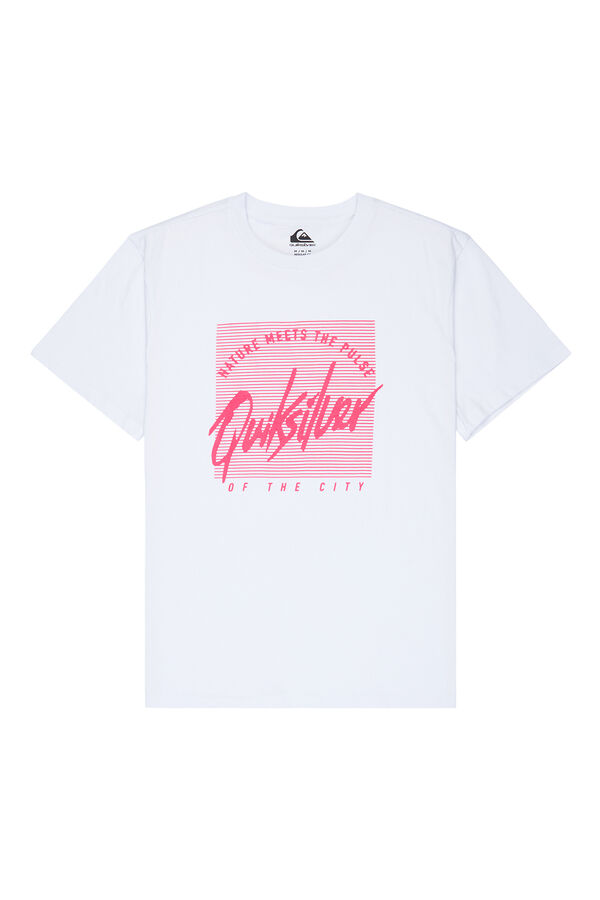 Quiksilver T-shirt manga curta com logo branco