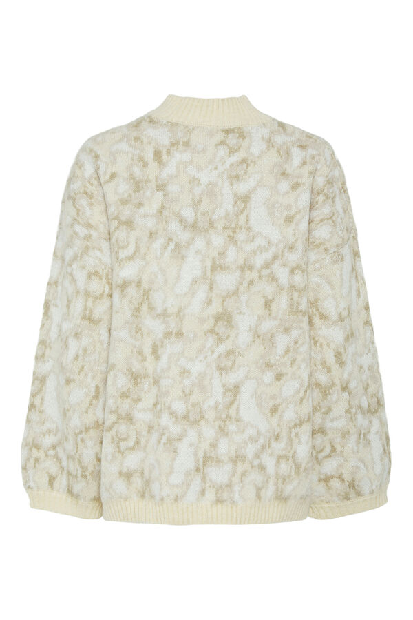 Pieces Su&eacute;ter malha com estampa animal branco