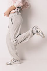 HI&BYE Cal&ccedil;a jogger em molet&atilde;o de algod&atilde;o cinza cinzento