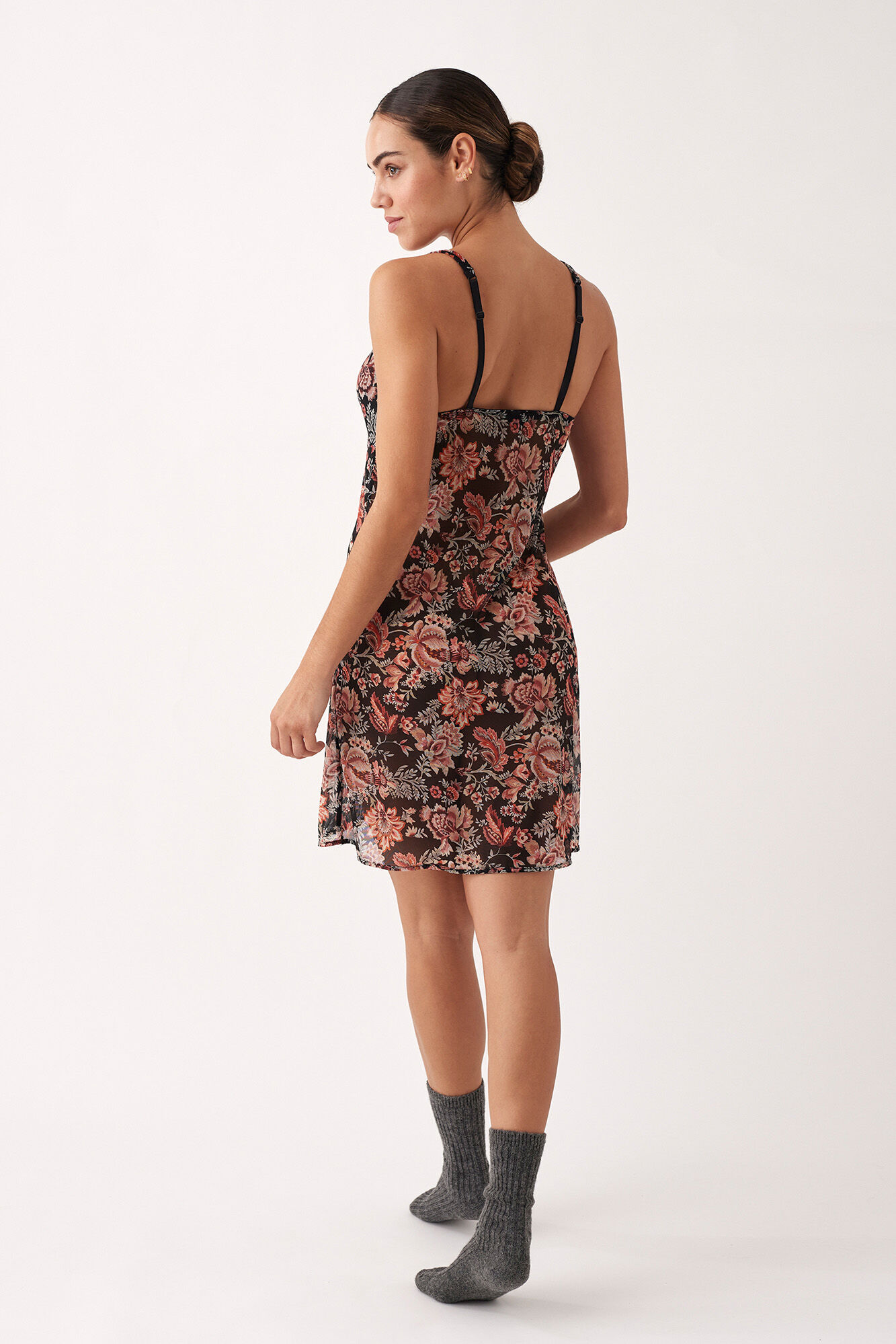 Promise Camis&oacute;n lencero mesh estampado floral