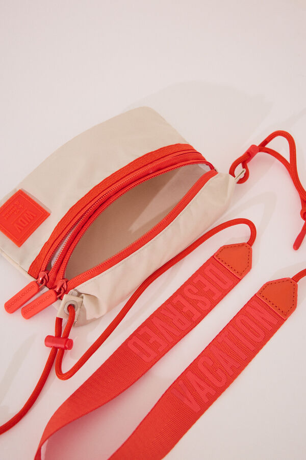 Women'secret Mala carteira de nylon bege cru