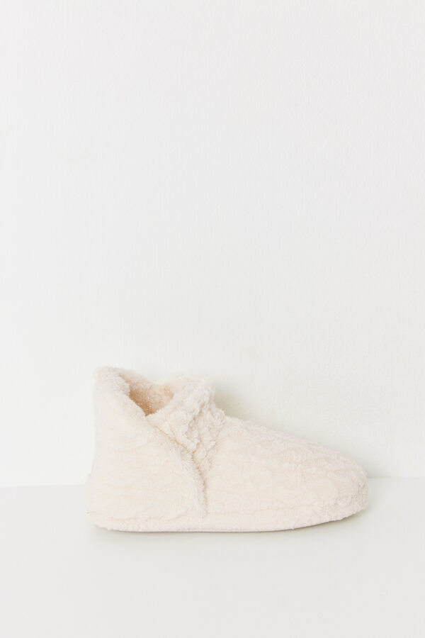 Women'secret Chinelos com botas marfim bege