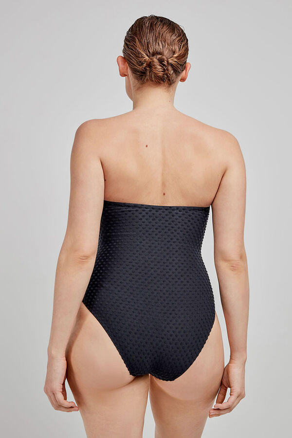 Gisela Bañador sin aro tejido estructura negro negro
