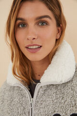 Women'secret Bata corta pelo esponjoso Mickey Mouse gris