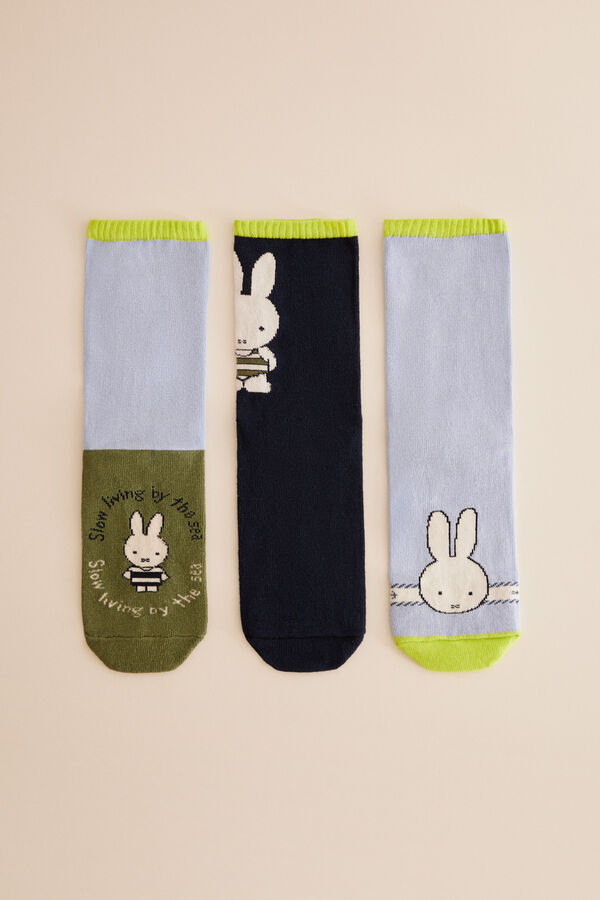Women'secret Pack 3 pares meias compridas algod&atilde;o Miffy estampado