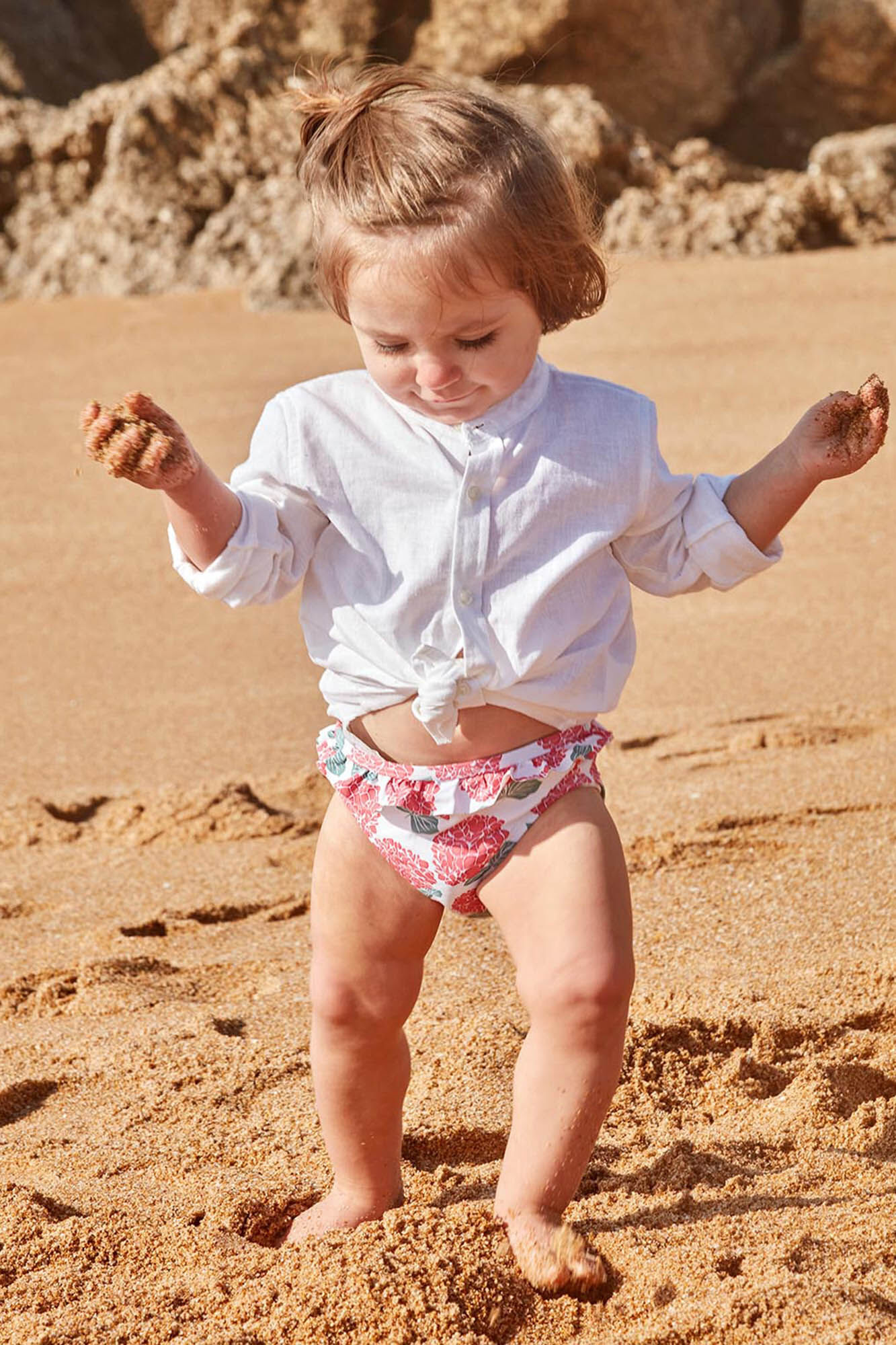 Gocco Braguita estampado hortensia blanco