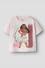 Name it T-shirt Vaiana manga curta menina rosa