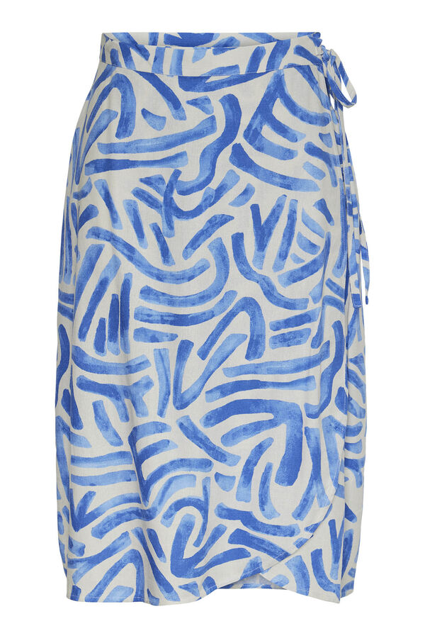 Pieces Saia p&aacute;reo midi la&ccedil;ada cinzento