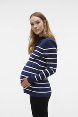 Mamalicious Jersey de punto maternity y lactancia  azul
