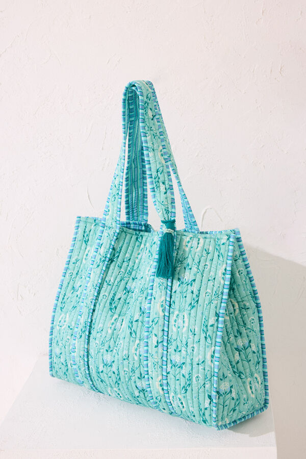 Women'secret Bolso acolchado print flores estampado