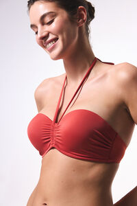Penti Top de bikini bandeau marr&oacute;n