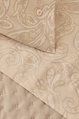 Textura S&aacute;bana de sat&eacute;n estampada kaki