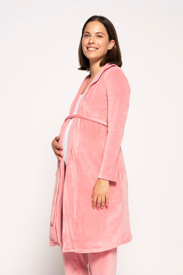 Womensecret Robe de velour maternity rosa