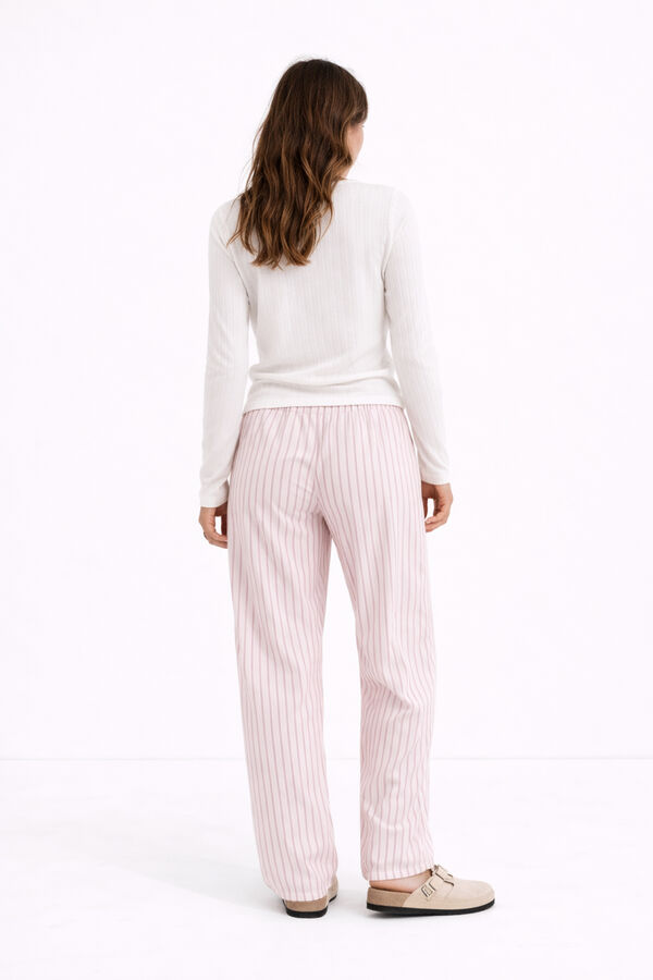 Lmtd Top de malha de manga comprida cruzado com la&ccedil;ada branco