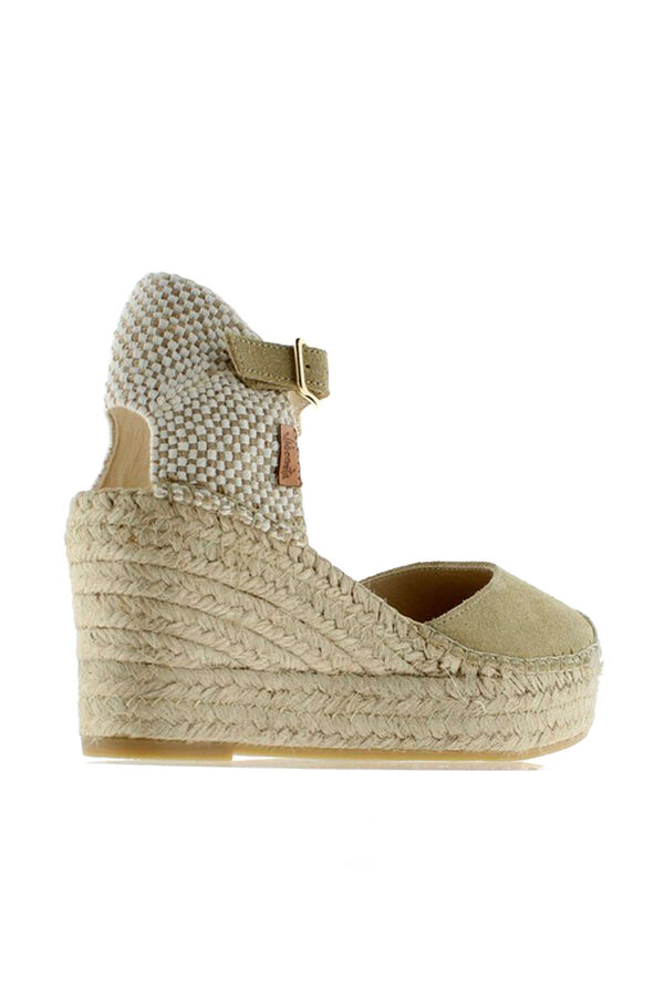 Vidorreta Sandalia cuña yute beige nude
