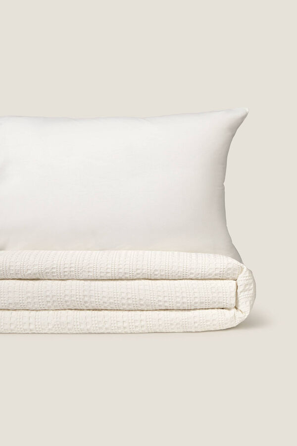 Textura CAPA DE EDREDOM JACQUARD branco