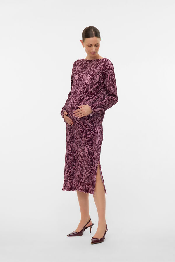 Mamalicious Vestido plisado maternity  morado/lila