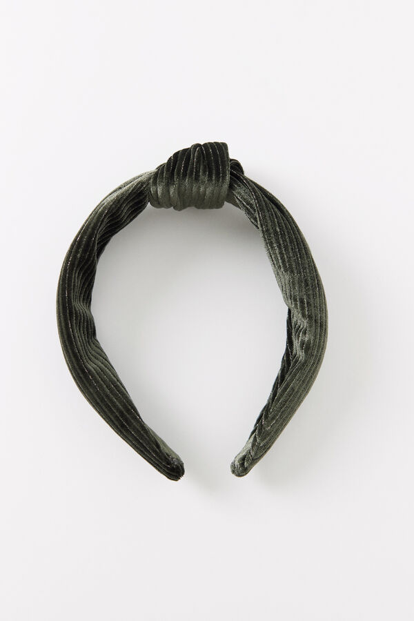 Women'secret Diadema terciopelo verde verde