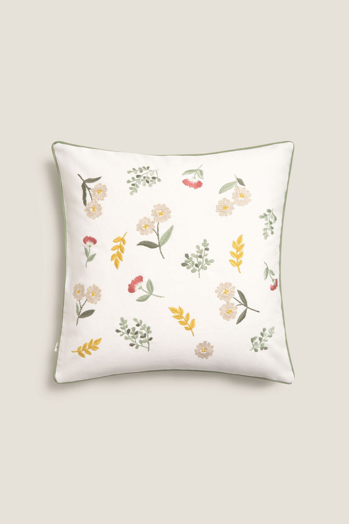 Textura Funda coj&iacute;n algod&oacute;n flores