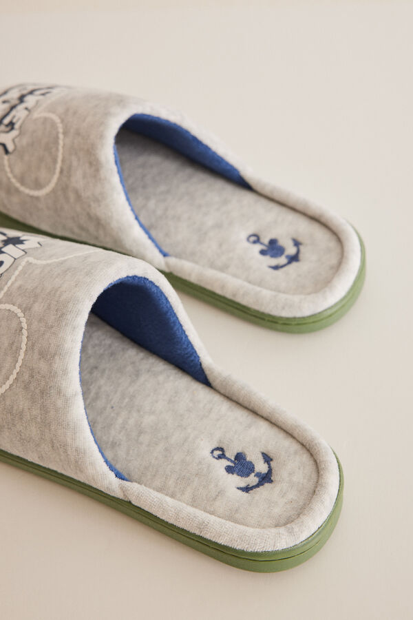 Women'secret Chinelos de quarto casa Mickey Mouse cinzento