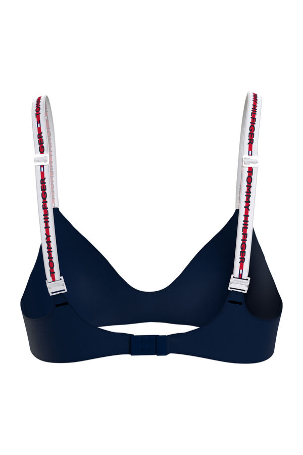 Tommy Jeans Soutien triangular de algodão azul