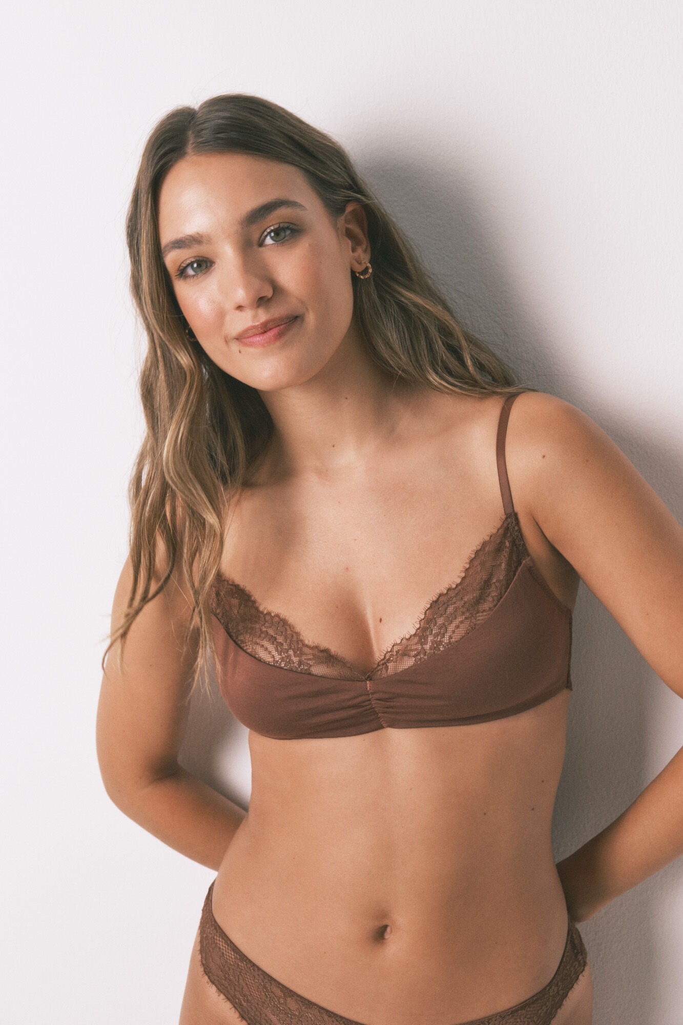 Women'secret Sujetador triangular LOVELY marr&oacute;n