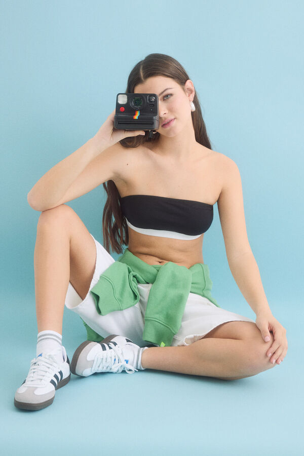 HI&BYE Suti&atilde; cai-cai preto com copas remov&iacute;veis preto