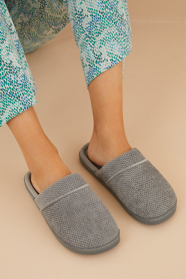 Women'secret Zapatillas casa acolchadas verde verde